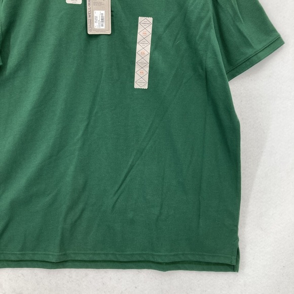 St Johns Bay Polo Shirt Mens 2XL Green Legacy Pique Non Roll Collar Golf Casual - Picture 3 of 12
